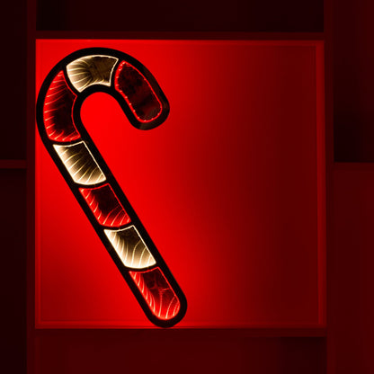 Infinity Candy Cane, Acrylic w/UL Plug, 23.5"