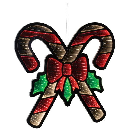Infinity Double Candy Cane, Acrylic w/UL Plug, 22.5"