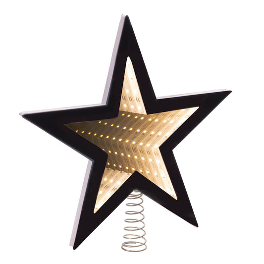 Star Tree Topper Infinity Light, Acrylic w/UL Plug, 9.75"