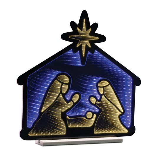 Holy Family Infinity Light, Acrylic w/UL Plug, 24.5"