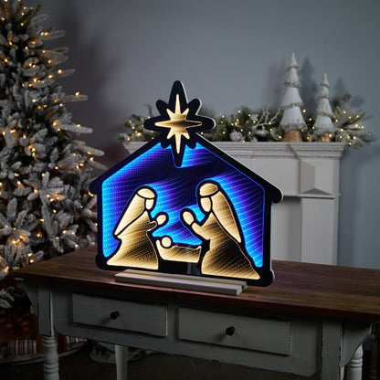 Holy Family Infinity Light, Acrylic w/UL Plug, 24.5"