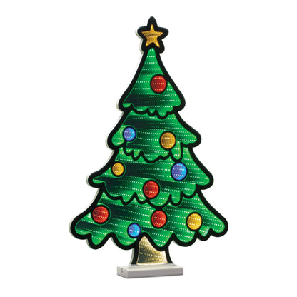 Christmas Tree Infinity Light, Acrylic w/UL Plug, 23.5"