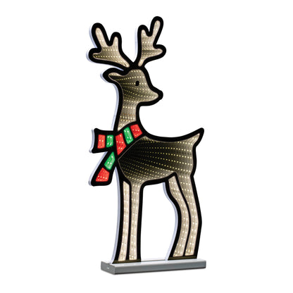 Deer w/Scarf Infinity Light, Acrylic w/UL Plug, 23.5"