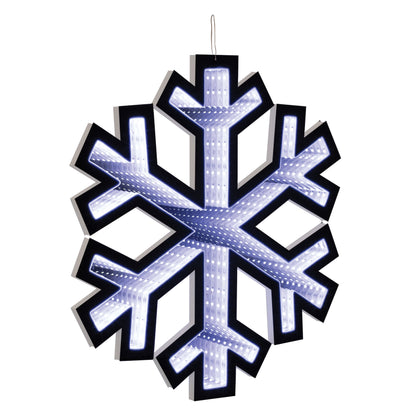 Snowflake Infinity Light, Acrylic w/UL Plug, 15.75"