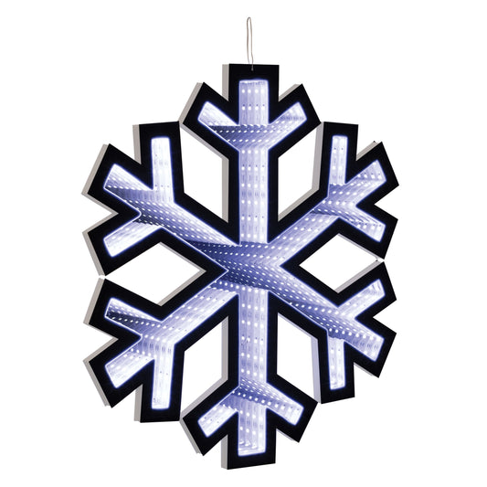 Snowflake Infinity Light, Acrylic w/UL Plug, 15.75"