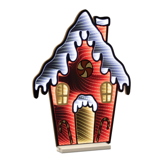 Gingerbread House Infinity Light, Acrylic w/UL Plug, 26"