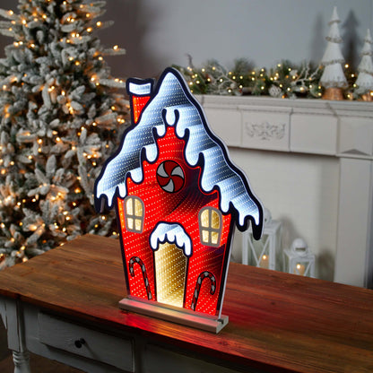 Gingerbread House Infinity Light, Acrylic w/UL Plug, 26"