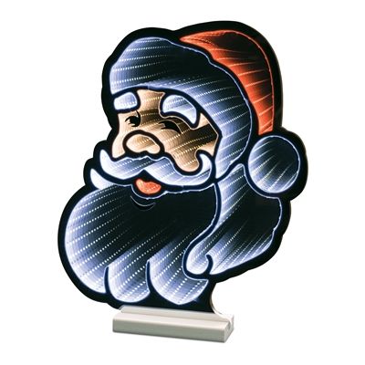 Santa Infinity Light, Acrylic w/UL Plug,  16"