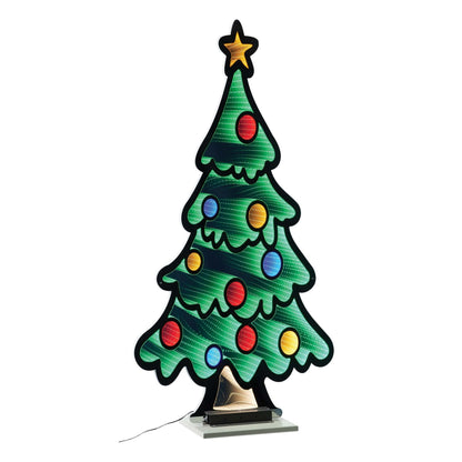 Tree w/Ornament Infinity Light,  Acrylic w/UL Plug, 47"