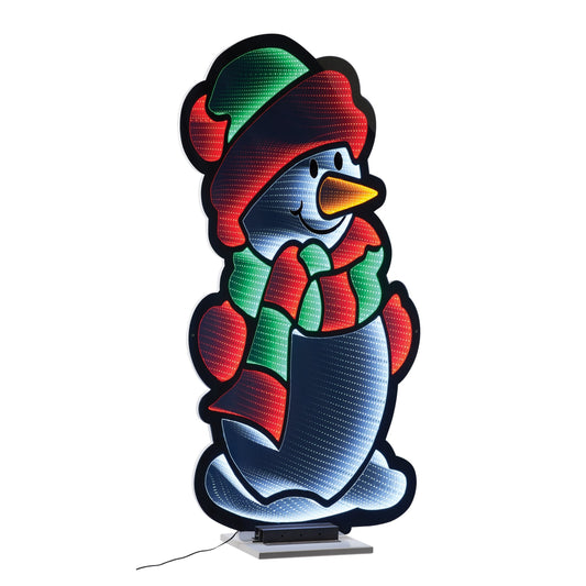 Snowman Infinity Light, Acrylic w/UL Plug, 47"