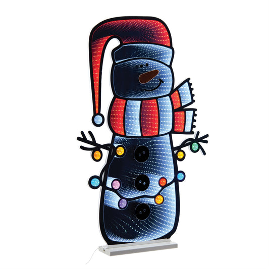 Snowman w/Lights Infinity Light, Acrylic w/UL Plug, 35"