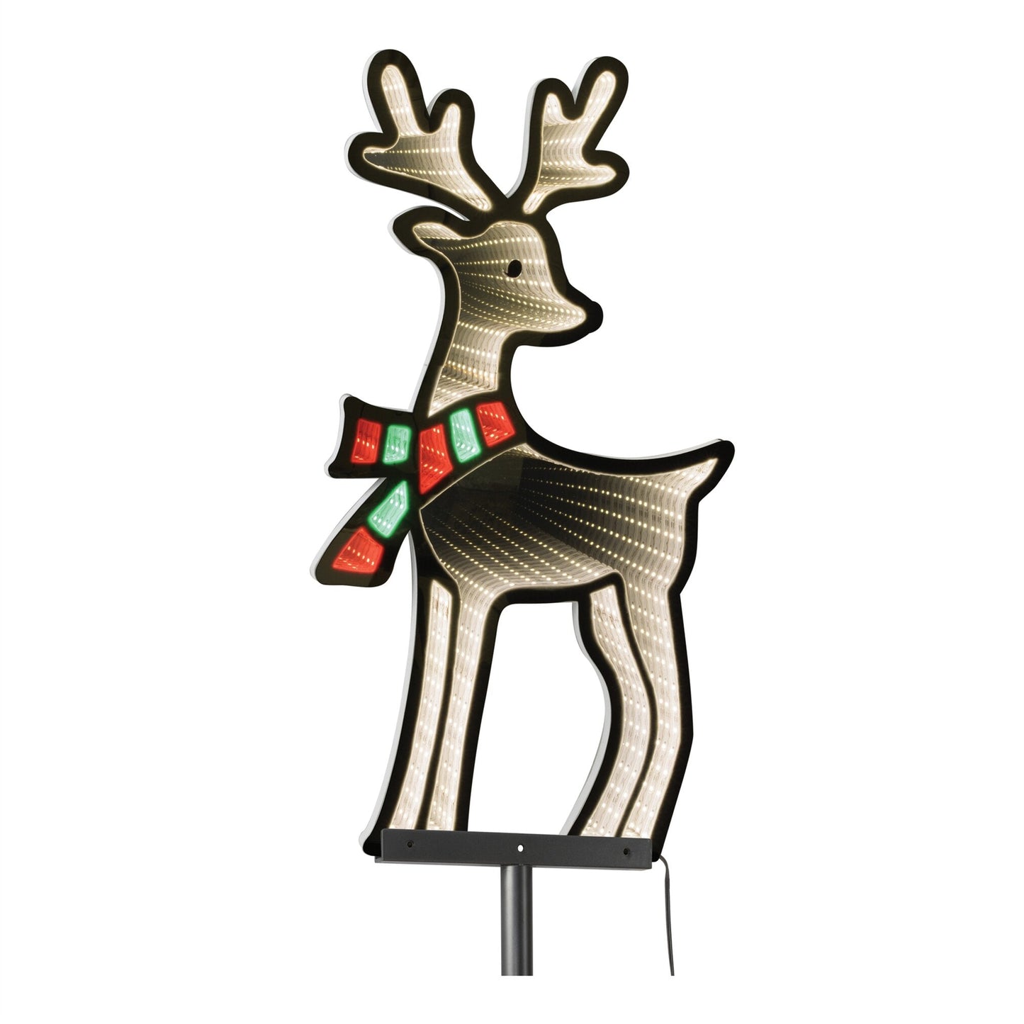 Reindeer Stake Infinity Light, Acrylic w/UL Plug, 12 x 16" (Set of 4)