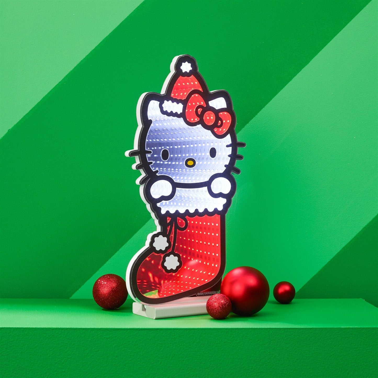 Hello Kitty Stocking Infinity Light, Acrylic w/UL Plug, 16"