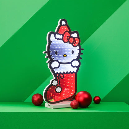 Hello Kitty Stocking Infinity Light, Acrylic w/UL Plug, 16"