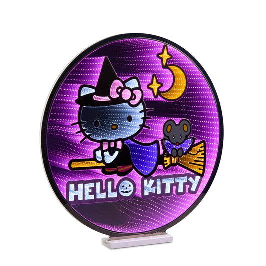 Hello Kitty on Broom Infinity Light, Acrylic w/UL Plug, 24"