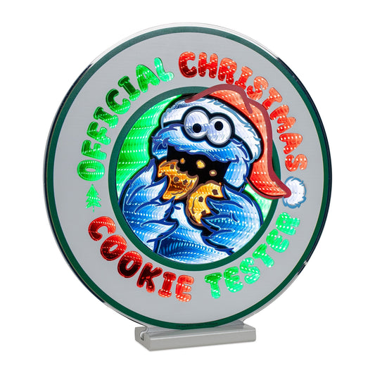 Sesame Street Cookie Tester Sign Infinity Light, Acrylic w/UL Plug, 16"