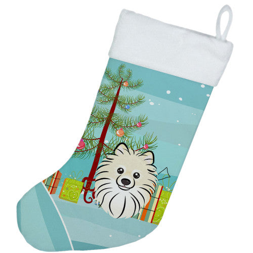 Christmas Tree and Pomeranian Christmas Stocking BB1579CS