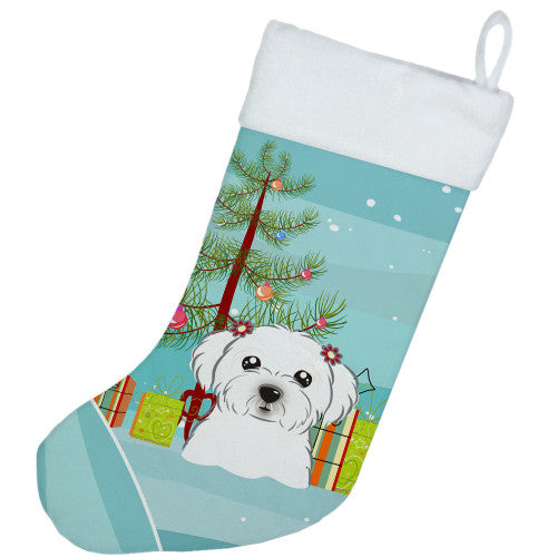 Christmas Tree and Maltese Christmas Stocking BB1580CS