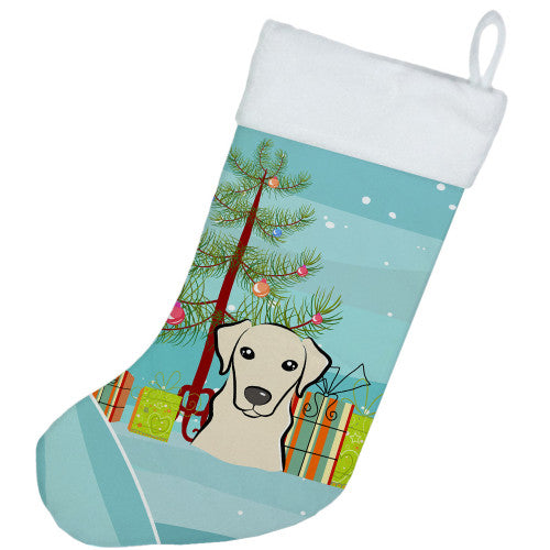Christmas Tree and Yellow Labrador Christmas Stocking BB1594CS