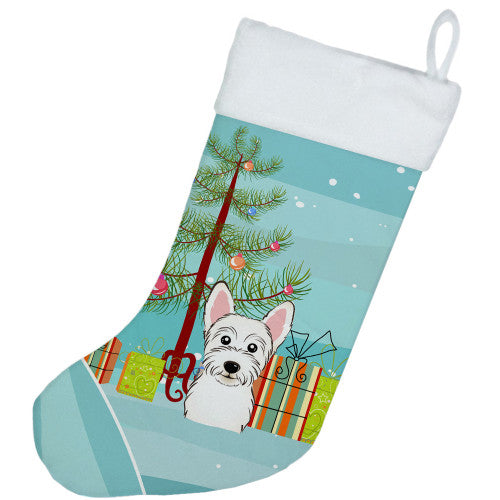 Christmas Tree and Westie Christmas Stocking BB1598CS