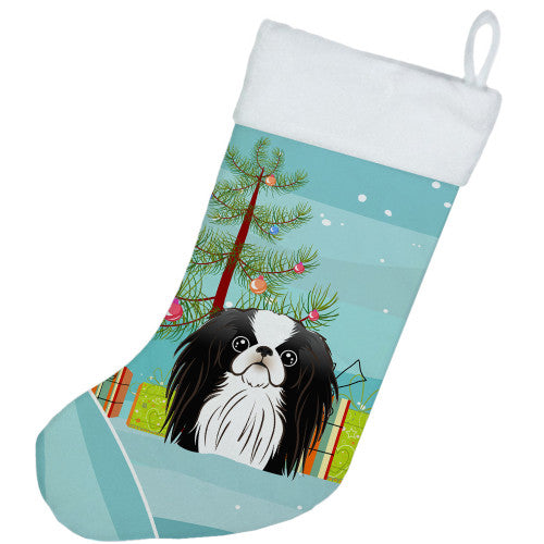 Christmas Tree and Japanese Chin Christmas Stocking BB1602CS