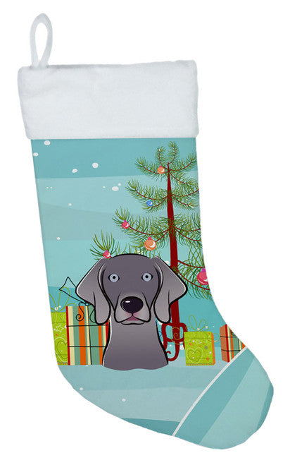 Christmas Tree and Weimaraner Christmas Stocking BB1603CS