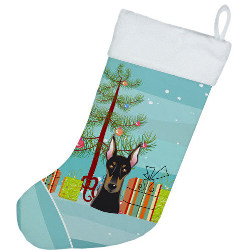 Christmas Tree and Doberman Christmas Stocking BB1617CS