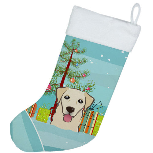 Christmas Tree and Golden Retriever Christmas Stocking BB1624CS