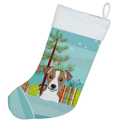 Christmas Tree and Jack Russell Terrier Christmas Stocking BB1632CS