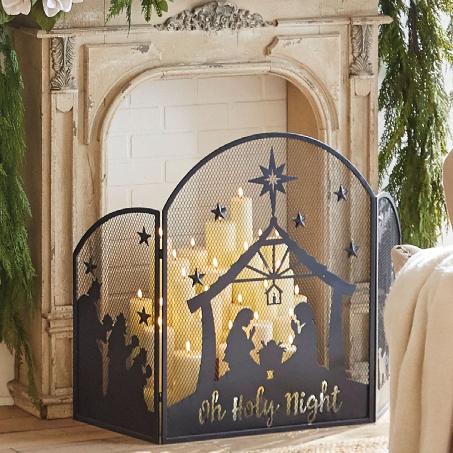 Nativity Fireplace Screen, 48"