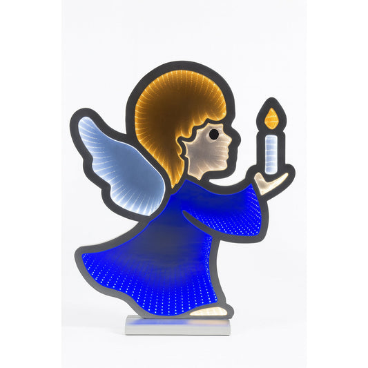 Angel Holding Candle Infinity Light, Acrylic w/UL Plug, 20"