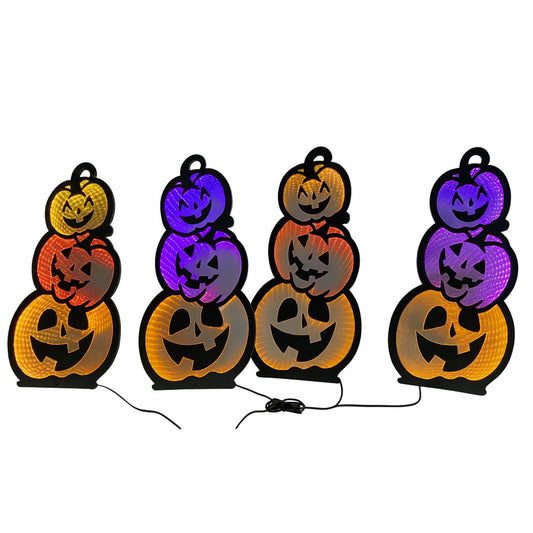 Halloween Pumpkins Infinity Light, Acrylic w/UL Plug, 43.5"