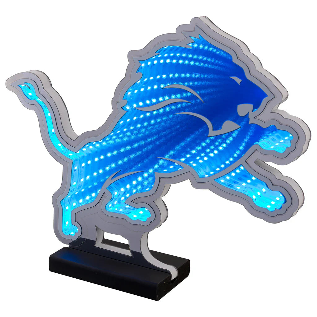 NFL Detroit Lions LED Infinity Logo Light, Acrylic, w/UL Plug, 13"