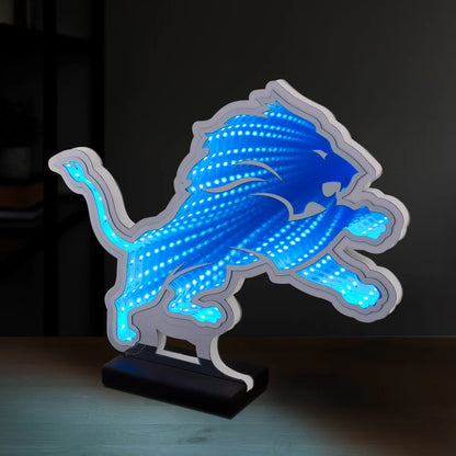 NFL Detroit Lions LED Infinity Logo Light, Acrylic, w/UL Plug, 13"
