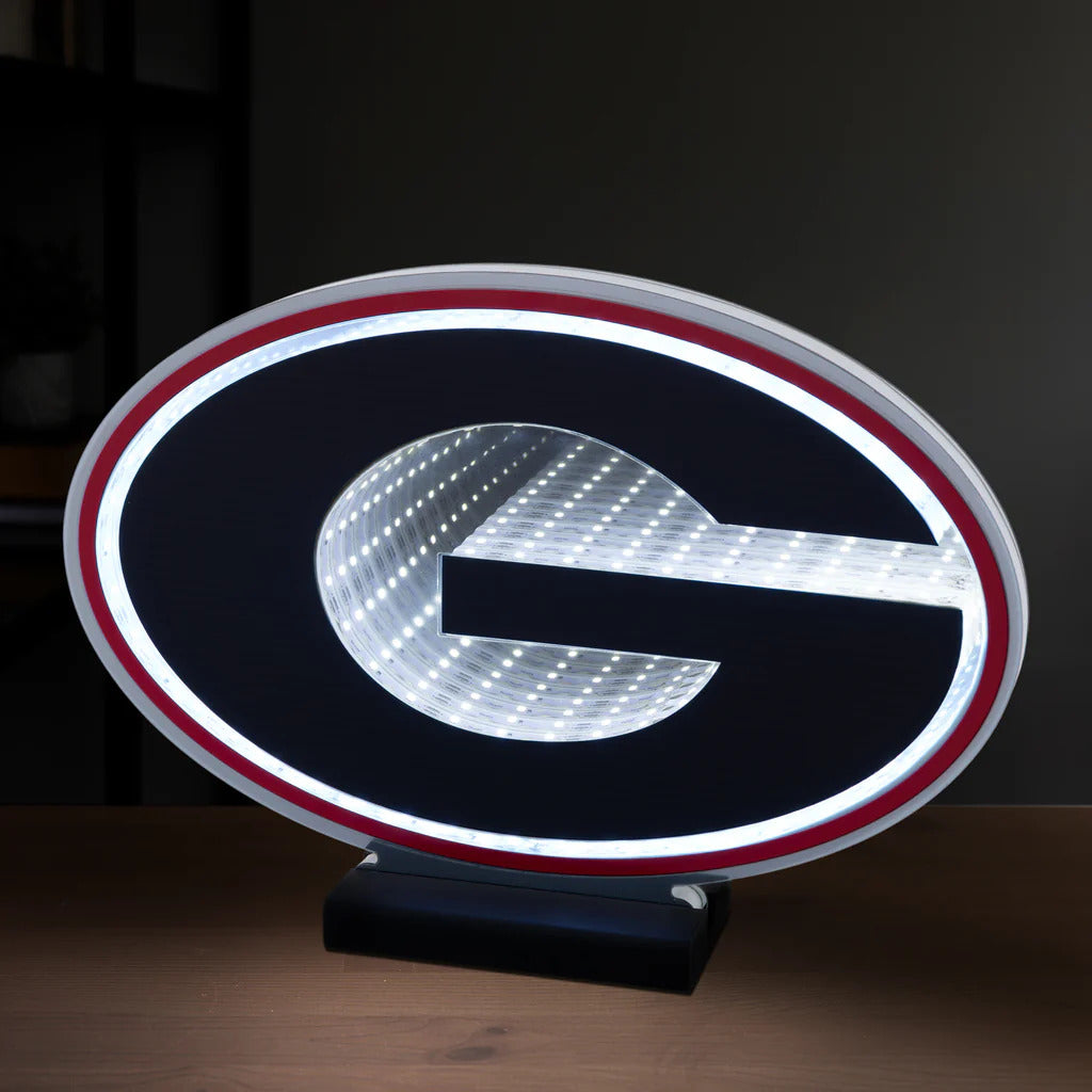 Georgia Bulldogs Logo LED Infinity Light, Acrylic, w/UL Plug, 9"