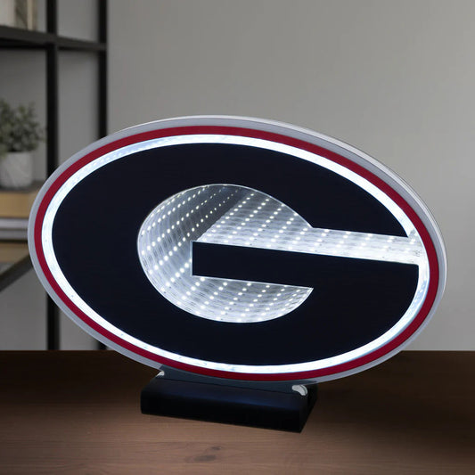 Georgia Bulldogs Logo LED Infinity Light, Acrylic, w/UL Plug, 9"