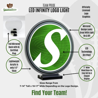 San Francisco 49ers LED Infinity Logo Light, Acrylic, w/UL Plug, 10"