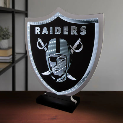 Las Vegas Raiders LED Infinity Logo Light, Acrylic, w/UL Plug, 12"
