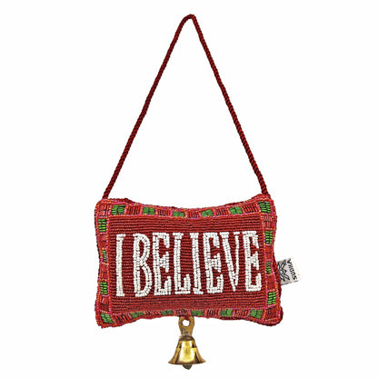 Beaded "I Believe" Doorknocker, 4 x 6"