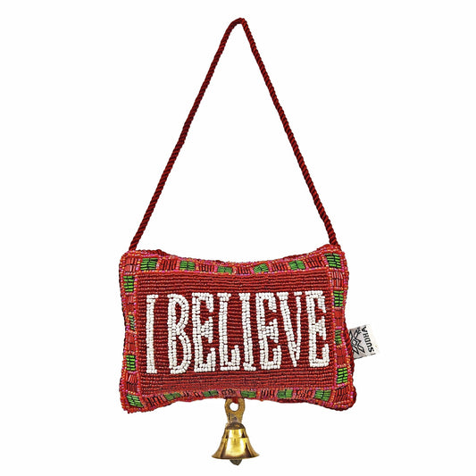 Beaded "I Believe" Doorknocker, 4 x 6"
