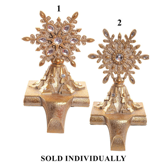 Resin Jeweled Snowflake Stocking Holder, 9" (2 styles - sold individually)