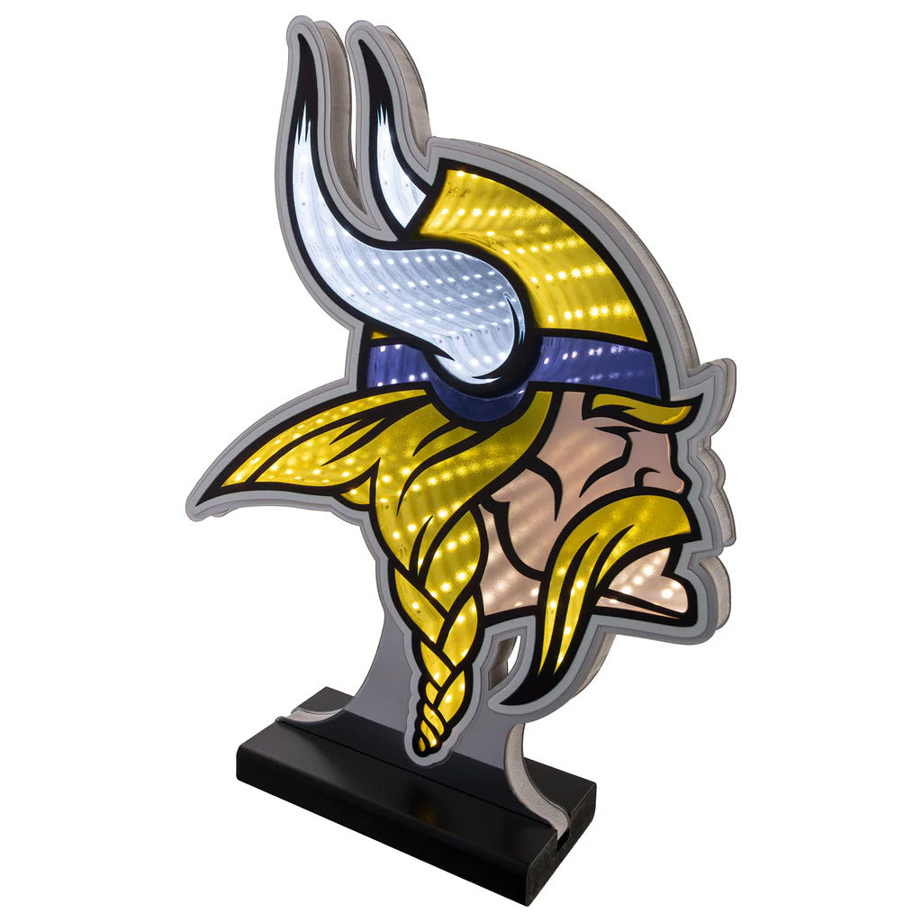 Minnesota Vikings LED Infinity Logo Light, Acrylic, w/UL Plug, 13.5"