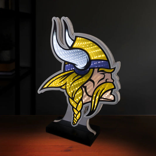 Minnesota Vikings LED Infinity Logo Light, Acrylic, w/UL Plug, 13.5"