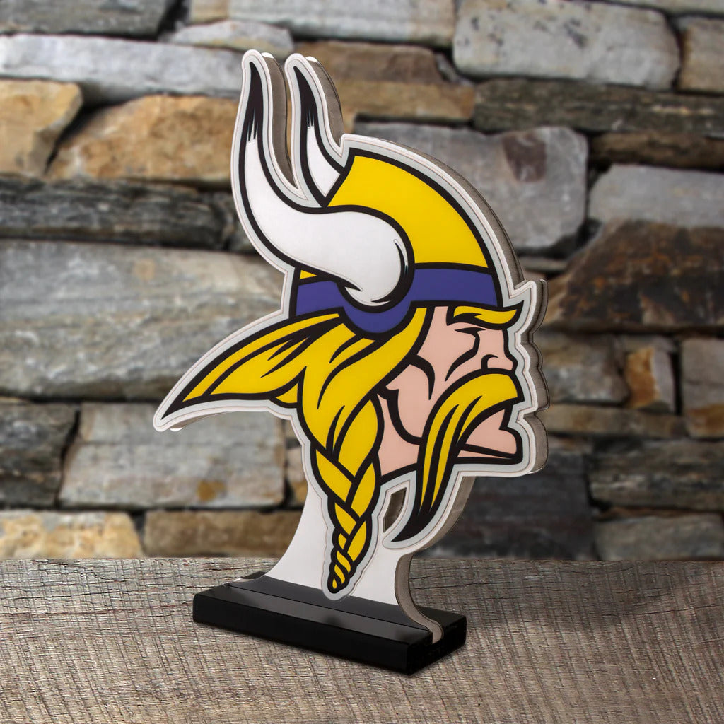 Minnesota Vikings LED Infinity Logo Light, Acrylic, w/UL Plug, 13.5"