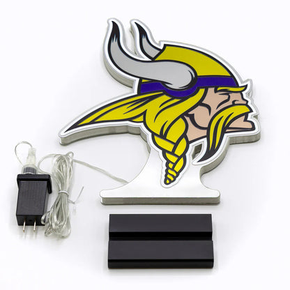 Minnesota Vikings LED Infinity Logo Light, Acrylic, w/UL Plug, 13.5"