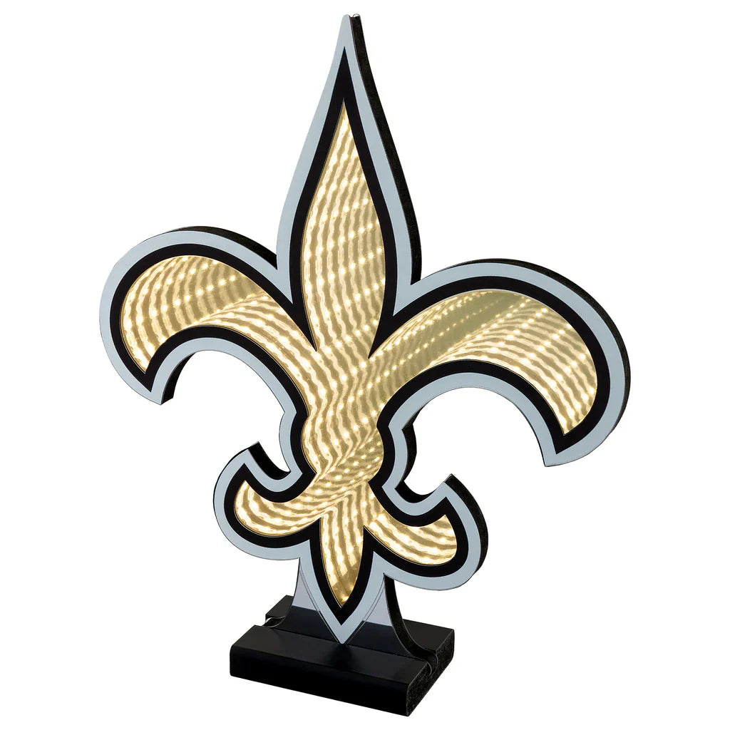 New Orleans Saints LED Infinity Logo Light, Acrylic, w/UL Plug, 13.5"