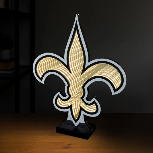New Orleans Saints LED Infinity Logo Light, Acrylic, w/UL Plug, 13.5"