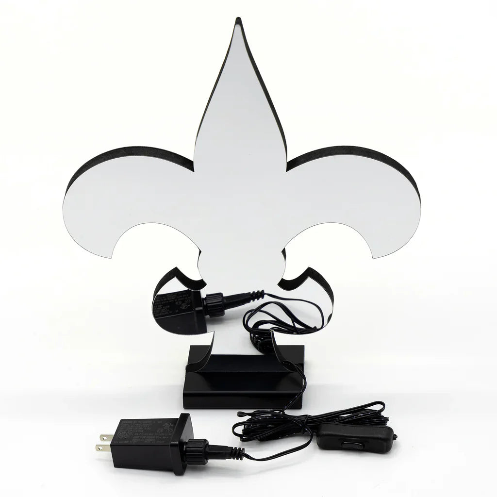 New Orleans Saints LED Infinity Logo Light, Acrylic, w/UL Plug, 13.5"