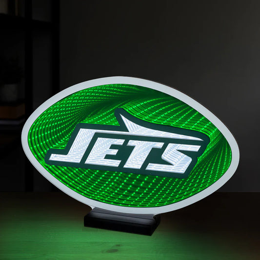New York Jets LED Infinity Logo Light, Acrylic, w/UL Plug, 10.5"