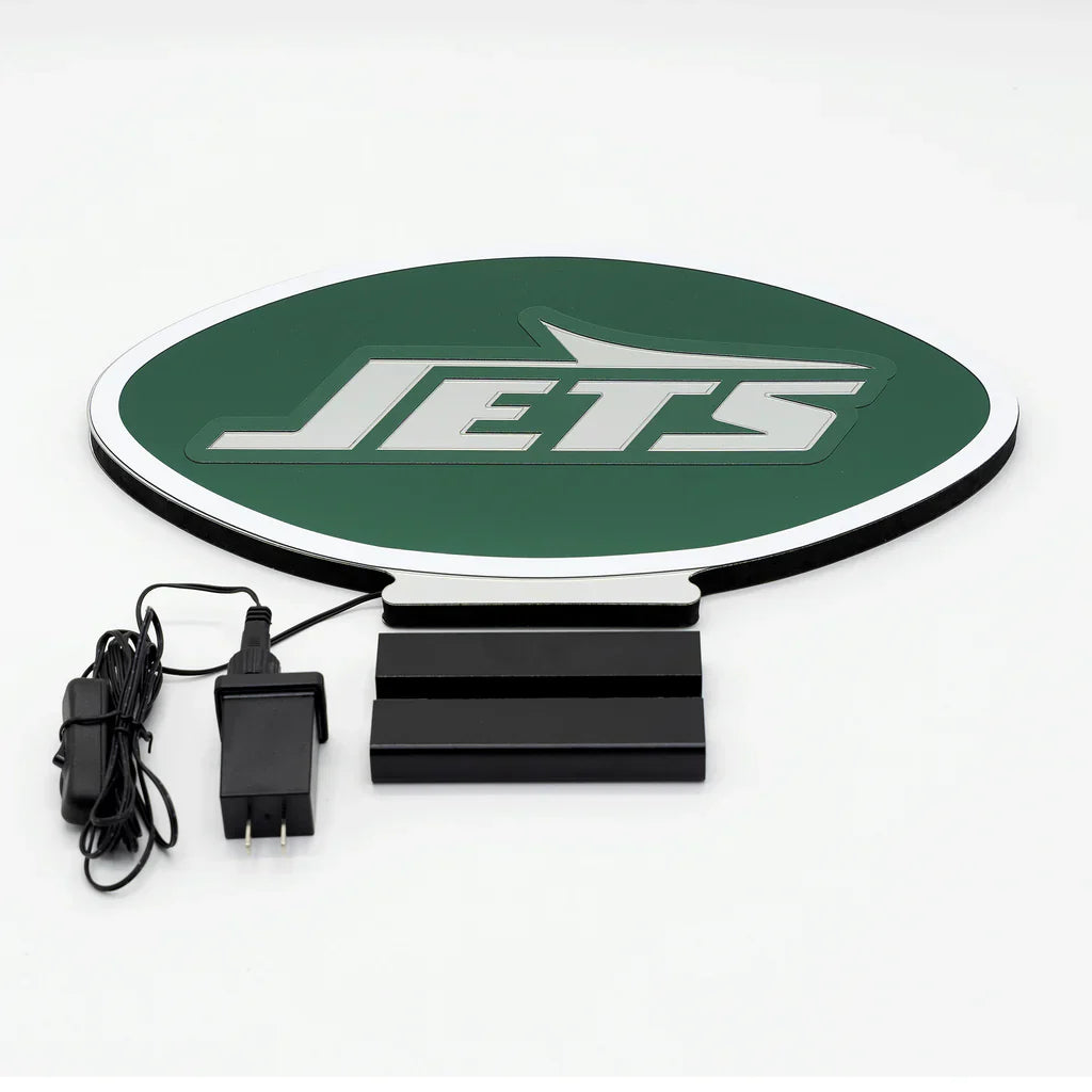 New York Jets LED Infinity Logo Light, Acrylic, w/UL Plug, 10.5"